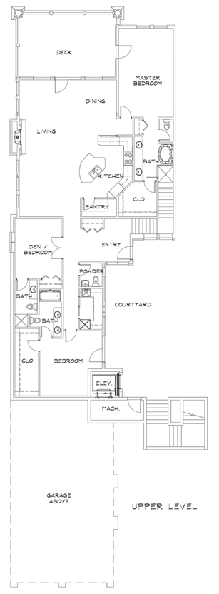 Courtyard Level Home Upper Level ~ Click to Print